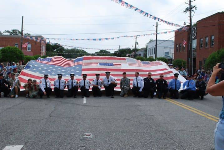 9 11 flag that came to southport