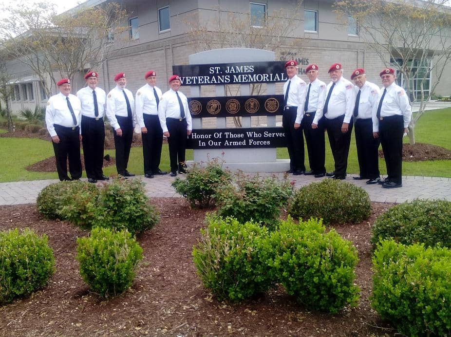 honor guard at St. James Memorial